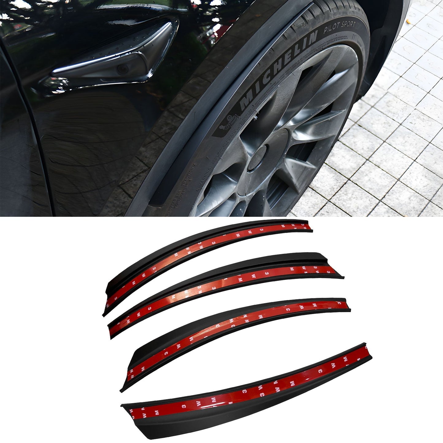 2020-2024 Tesla Model Y Matte Black Fender Mud Guards Splash Flaps ABS
