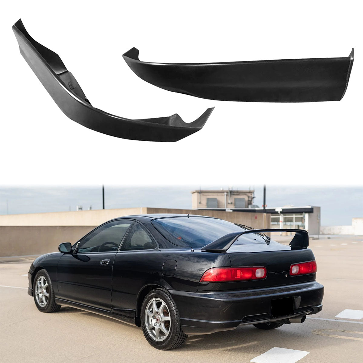1998-2001 Acura Integra Hatchback USDM Style Black Rear Bumper Apron P
