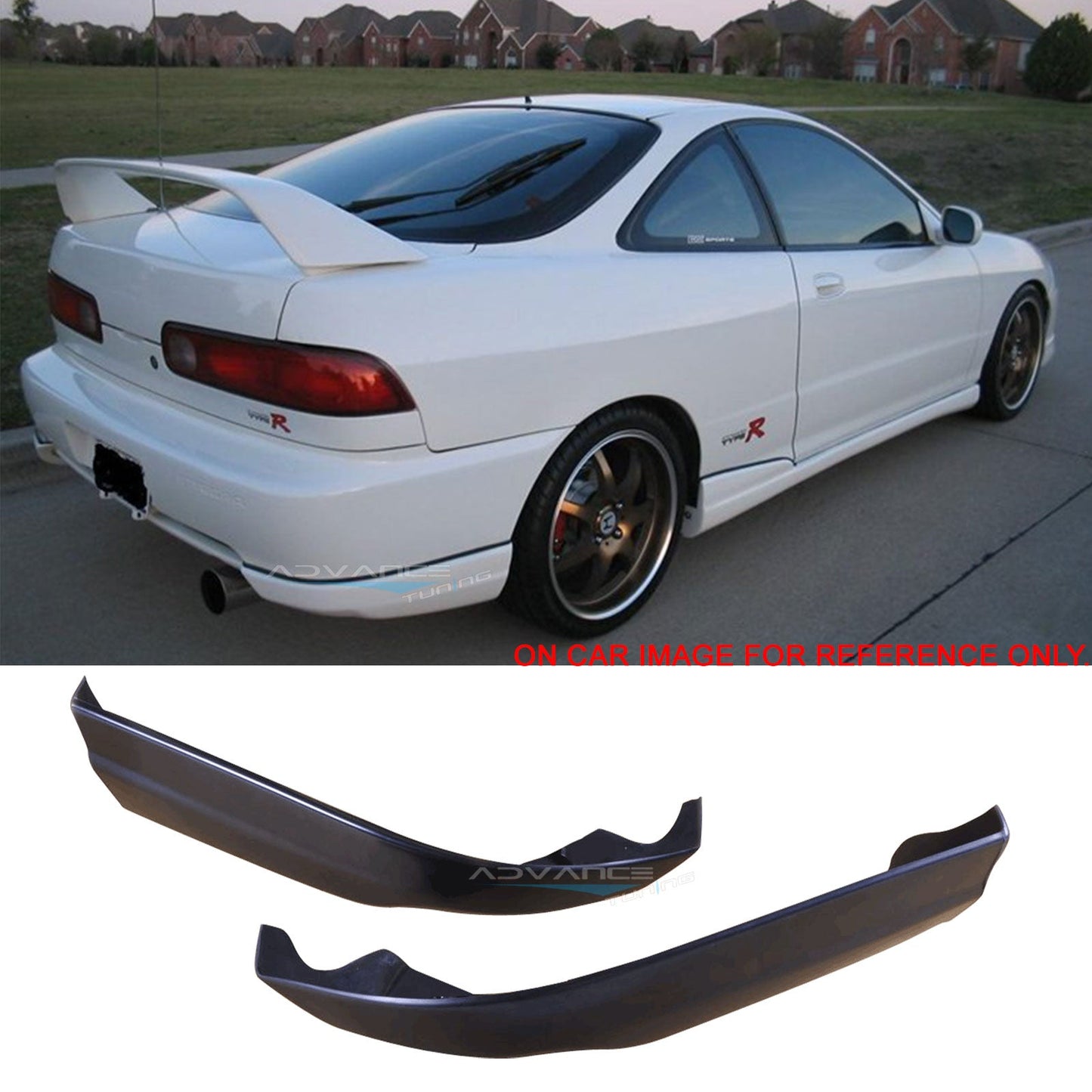1998-2001 Acura Integra Hatchback USDM Style Black Rear Bumper Apron P