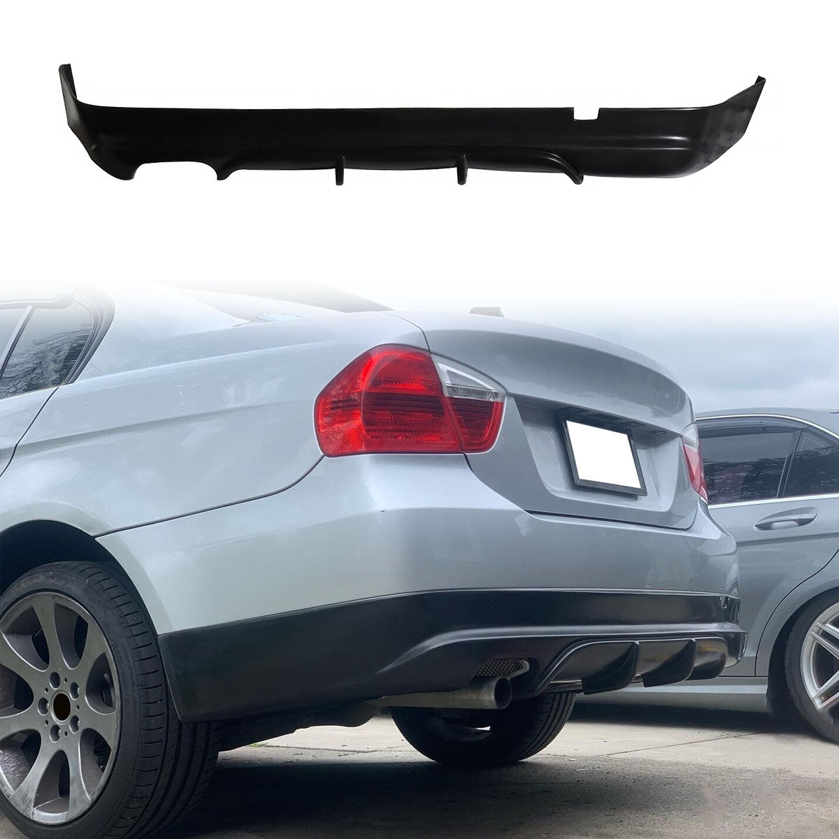 2005-2012 BMW E90 3-Series 4Dr Sedan Rear Bumper Lip Spoiler PU