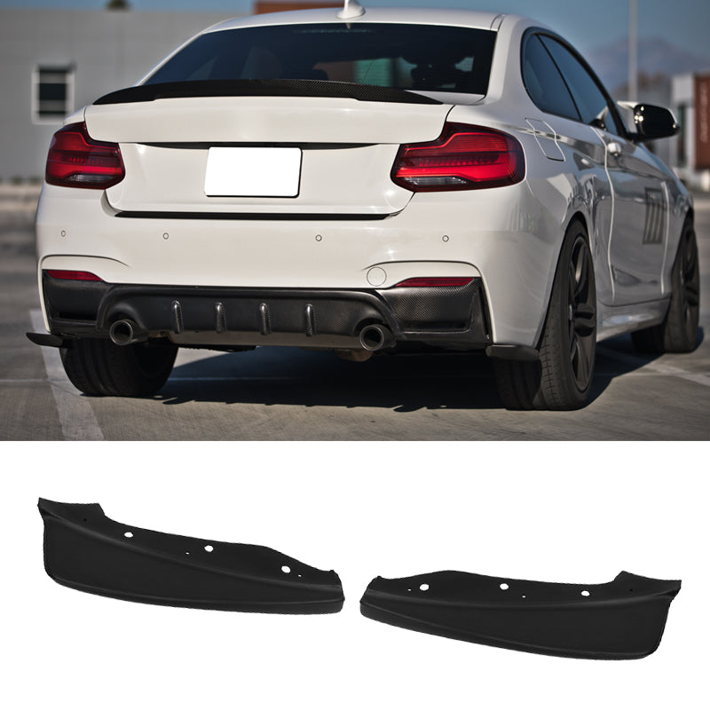 2014-2021 BMW F22 2-Series 2DR Rear Bumper Aprons Unpainted Valance