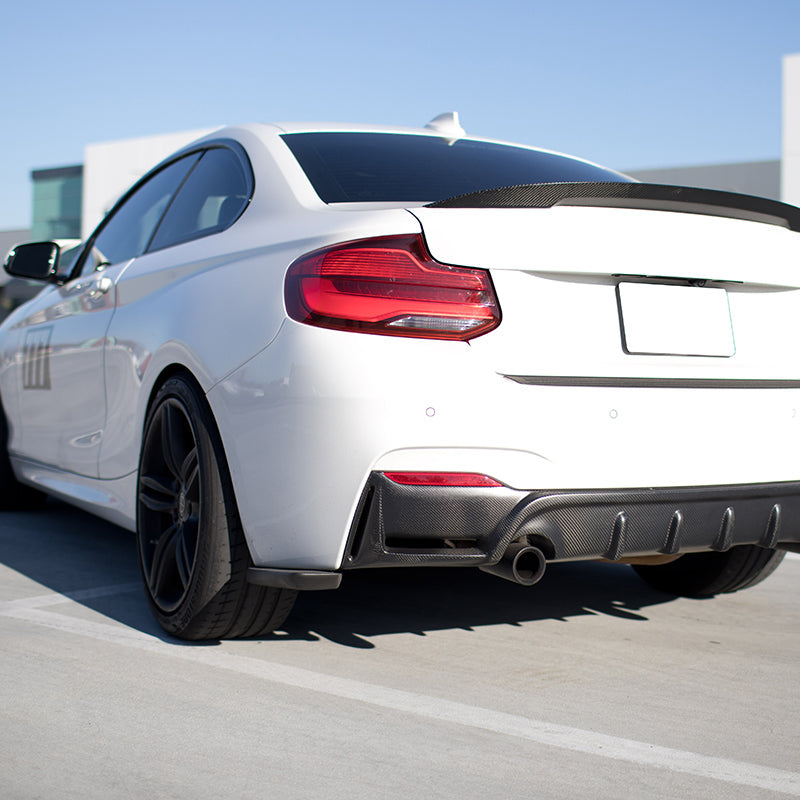 2014-2021 BMW F22 2-Series 2DR Rear Bumper Aprons Unpainted Valance