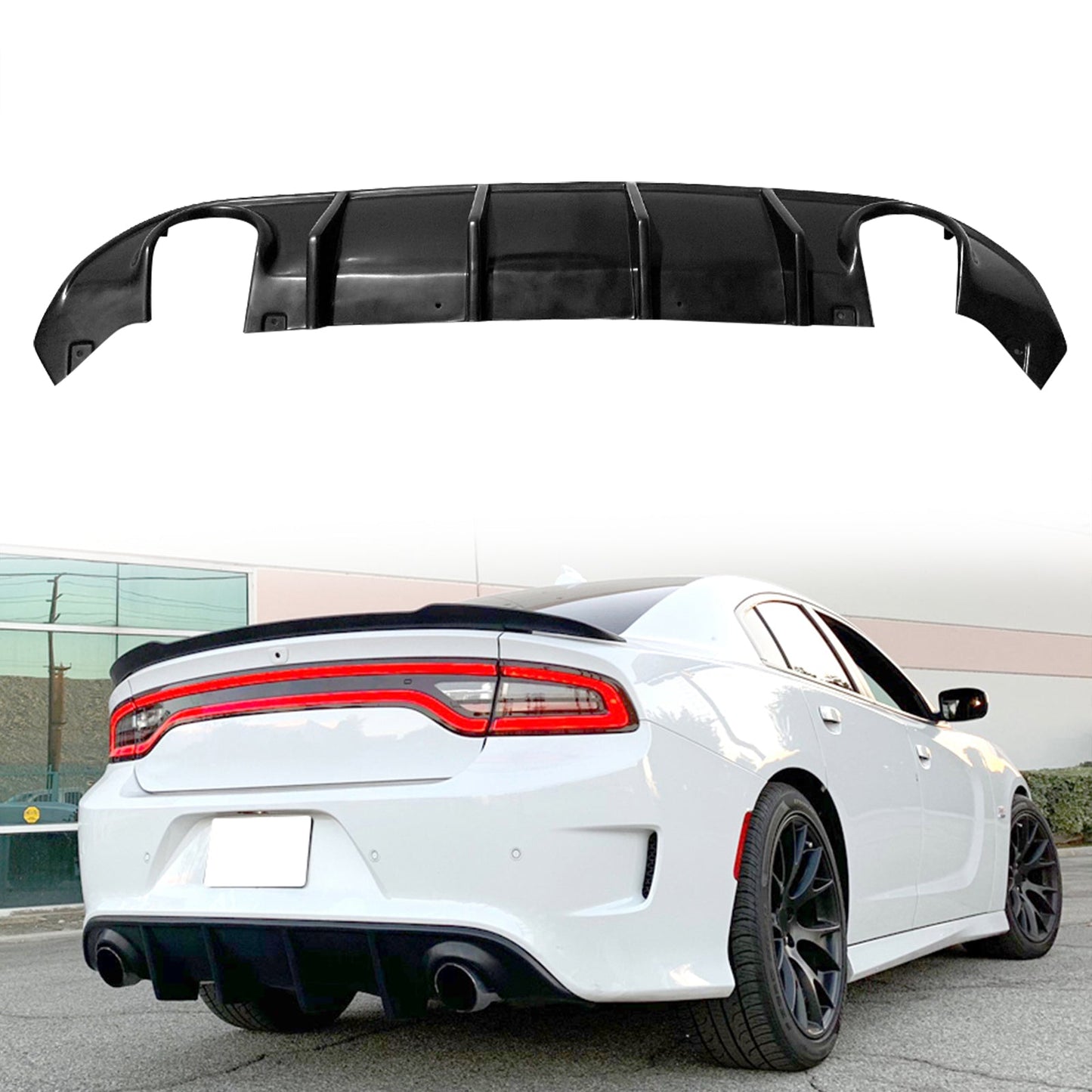 2015-2020 Dodge Charger SRT & Scat Pack MDP Style Rear Diffuser PU