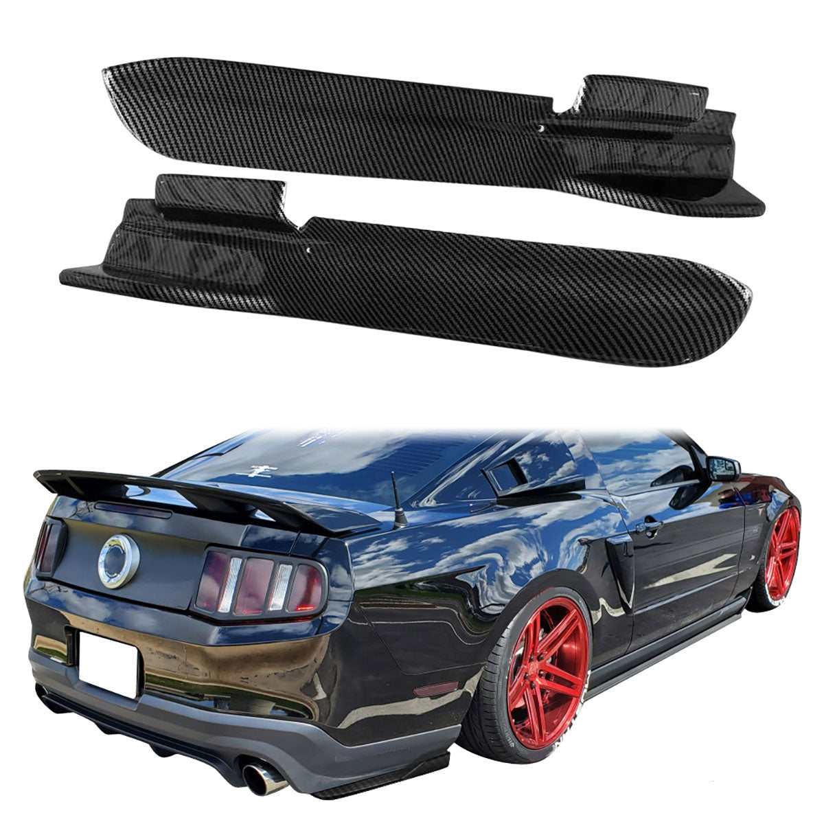 2010-2014 Ford Mustang LS Style Rear Bumper Lip Apron PP 2PC