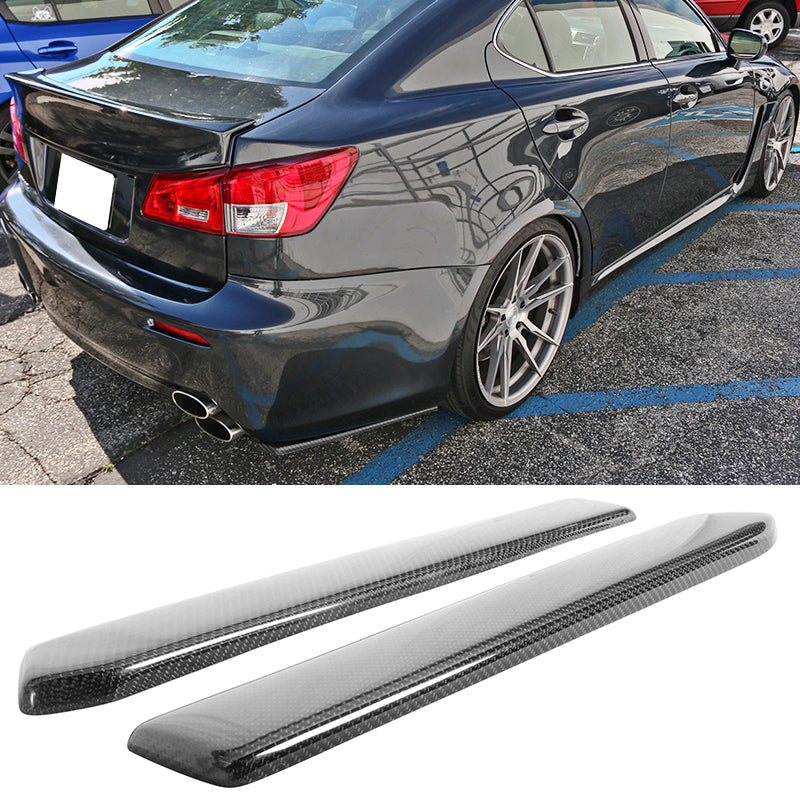 2010-2014 Ford Mustang Rear Bumper Side Splitters 2PC Carbon Fiber
