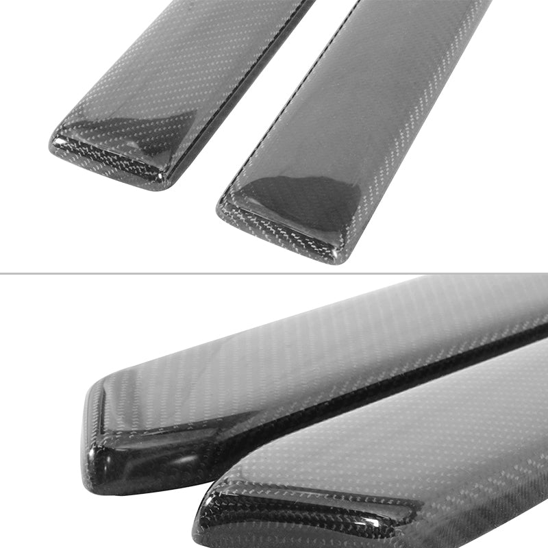 2010-2014 Ford Mustang Rear Bumper Side Splitters 2PC Carbon Fiber