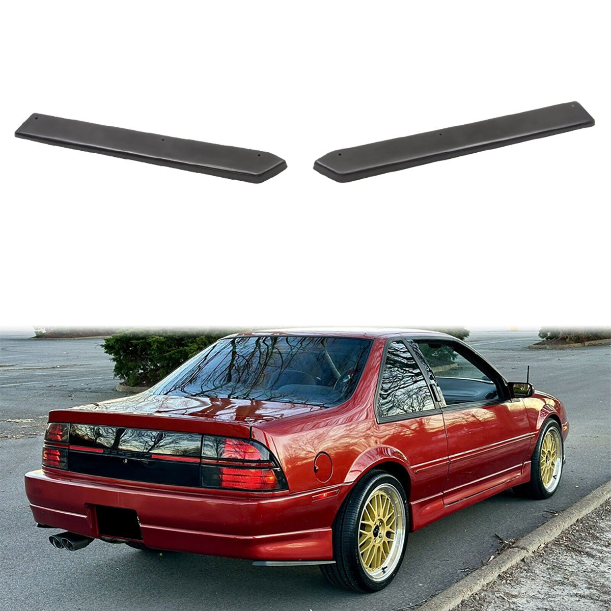 2010-2014 Mustang 2PCS Rear Bumper Side Canards Splitters PU