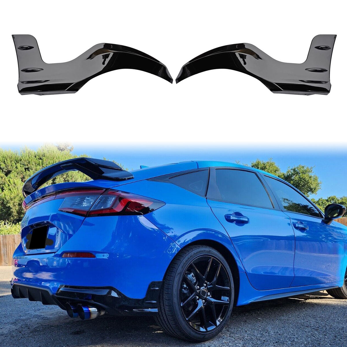 2022-2024 Honda Civic Mugen Style Rear Bumper Lip Aprons