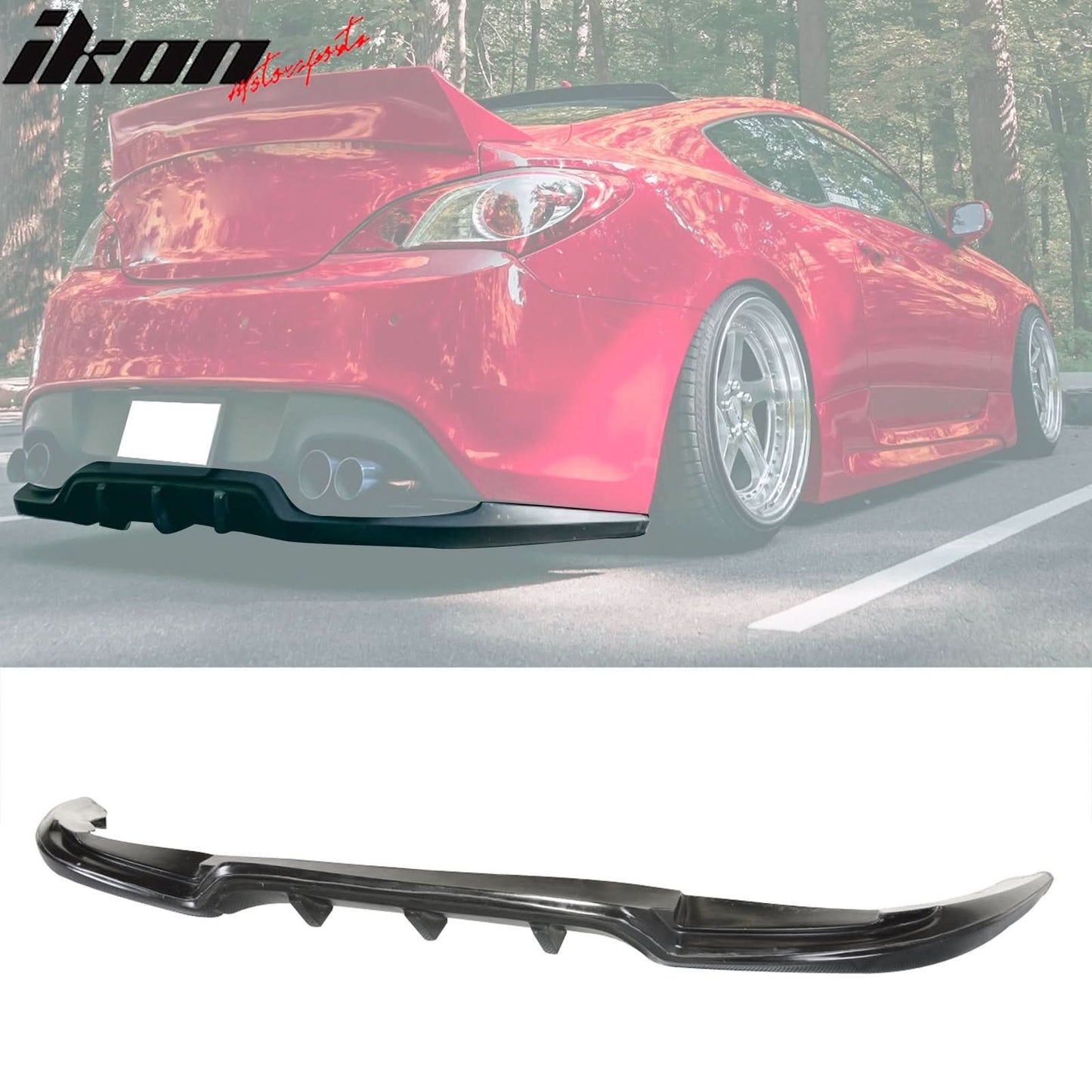 Fits 10-12 Hyundai Genesis Coupe Sport Front + Rear Bumper Lip  PU
