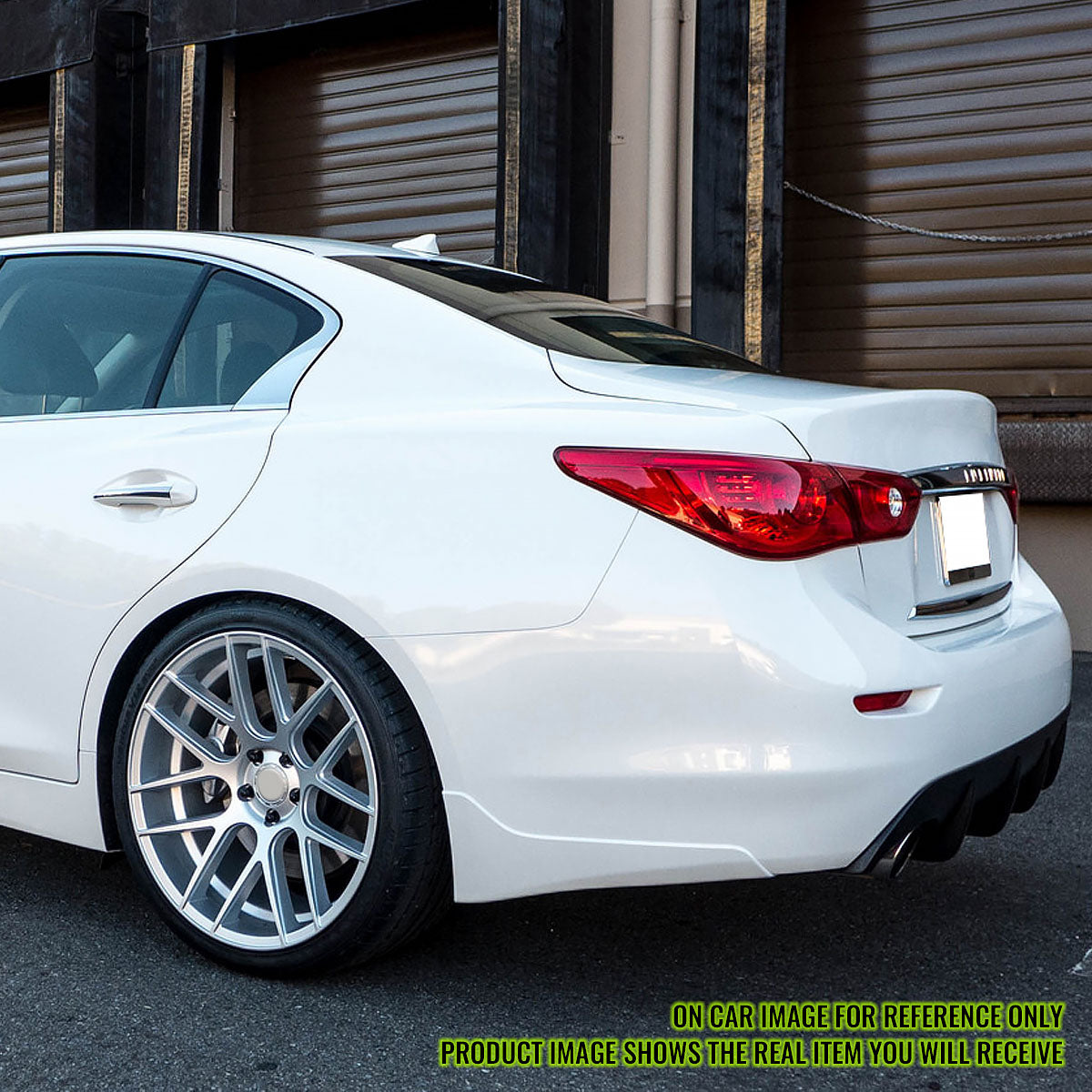 2014-2023 Infiniti Q50 Rear Apron Bumper Lip Mud Flaps Trim ABS