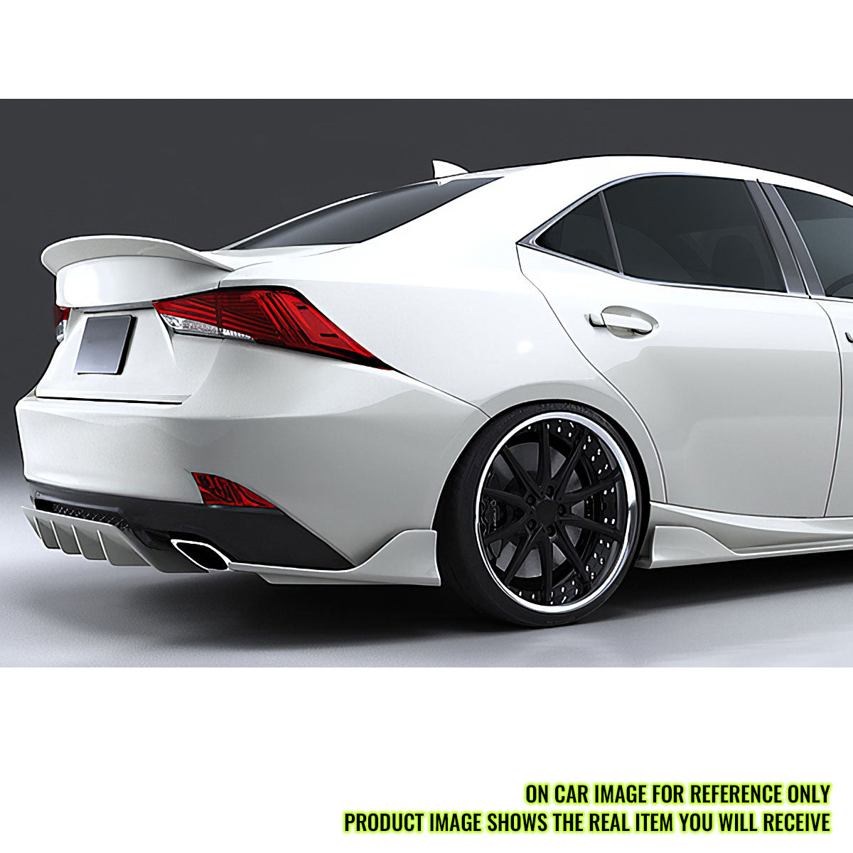 2014-2020 Lexus IS AR Style Matte Black Rear Bumper Lip Apron PP 2PC