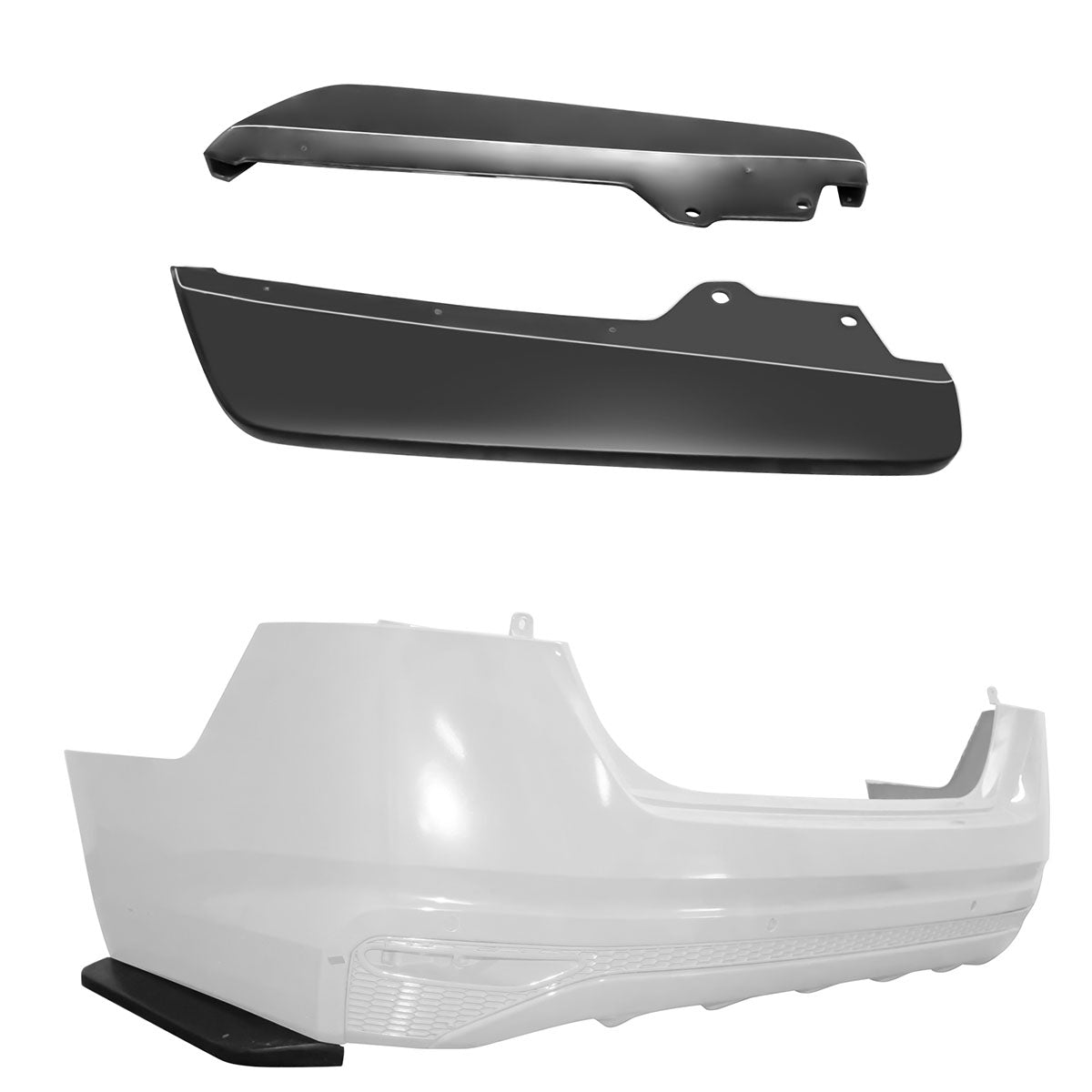 2019-2024 Nissan Altima IKON Unpainted Rear Lip Splitter Aprons PU 2PC