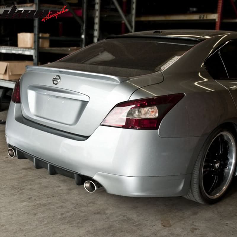 2009-2015 Nissan Maxima ST Style Black Rear Bumper Lip Aprons PU