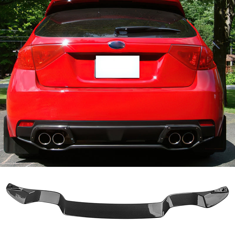 2008-2014 Subaru Impreza STI Carbon Fiber Print Rear Bumper Lip ABS