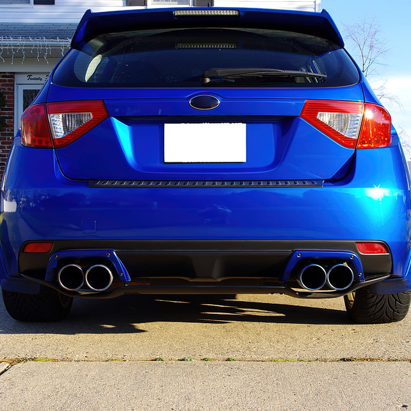 2008-2014 Subaru Impreza STI Carbon Fiber Print Rear Bumper Lip ABS