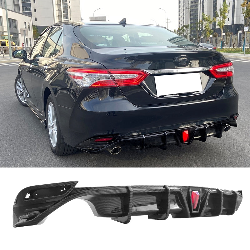 2018-2024 Toyota Camry LE XLE Carbon Fiber Print Rear Diffuser Lip PP
