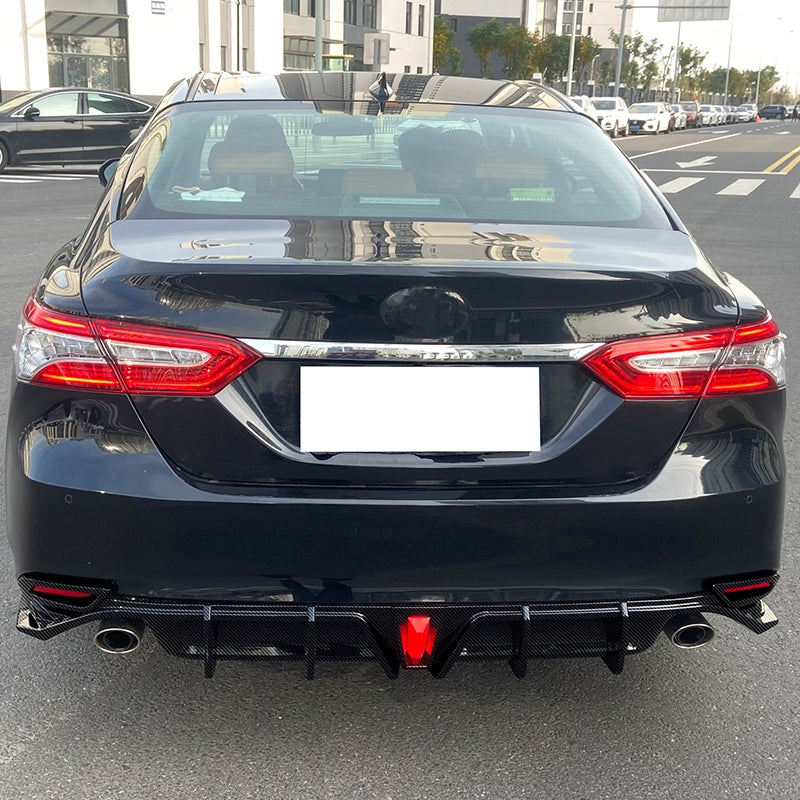 2018-2024 Toyota Camry LE XLE Carbon Fiber Print Rear Diffuser Lip PP