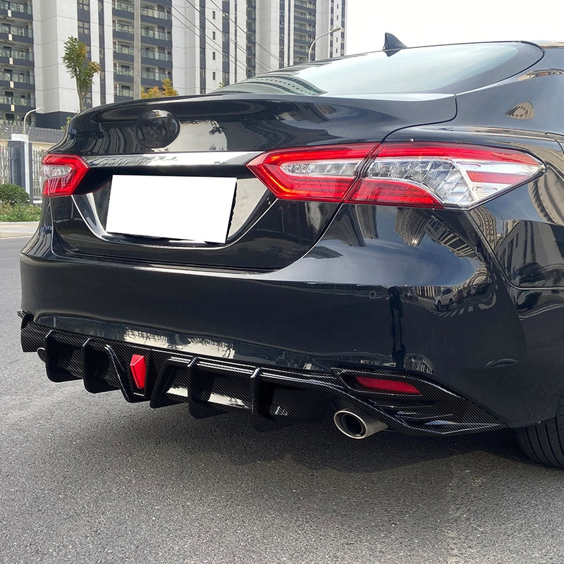 2018-2024 Toyota Camry LE XLE Carbon Fiber Print Rear Diffuser Lip PP