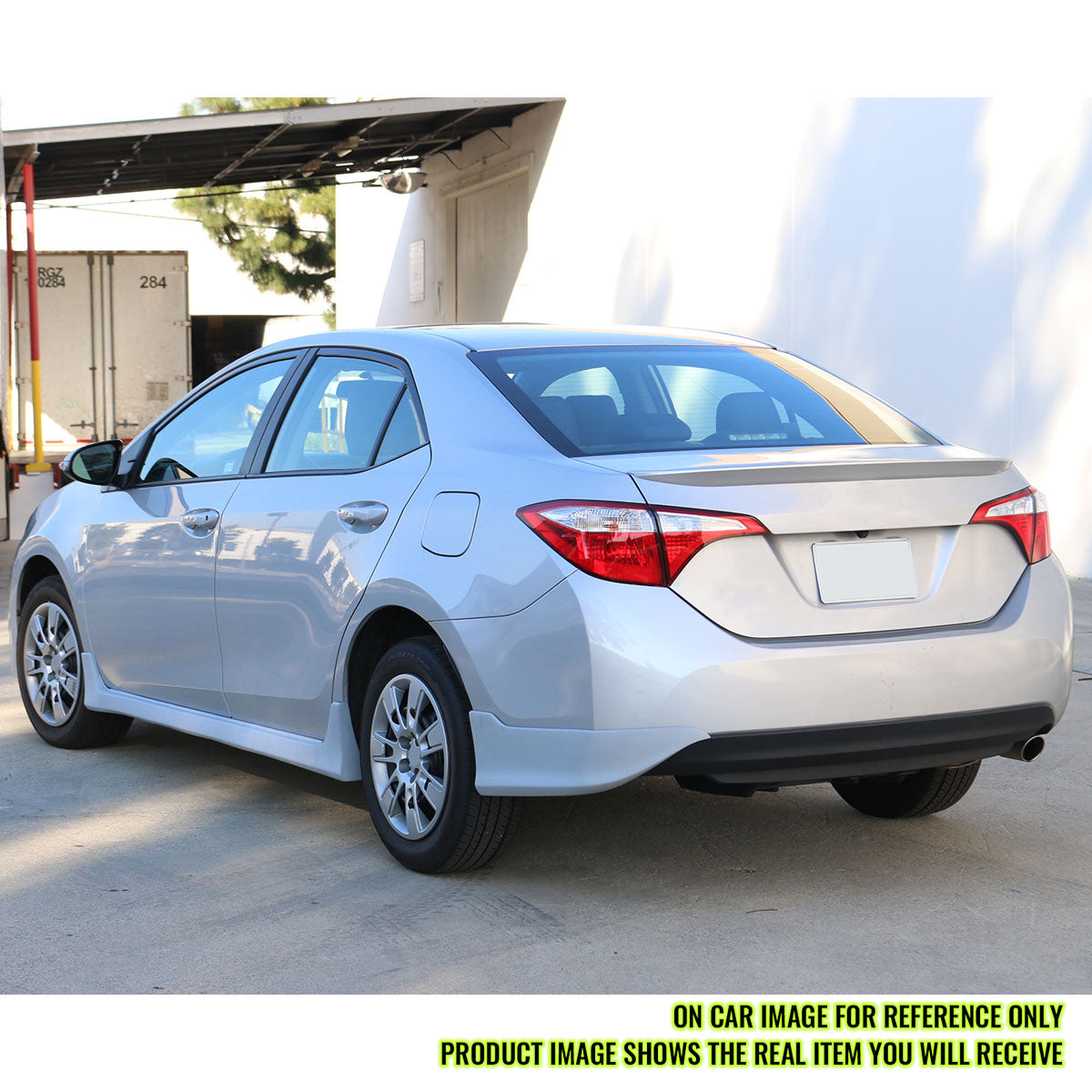 2014-2019 Toyota Corolla Rear Bumper Lip Aprons Unpainted Black PU