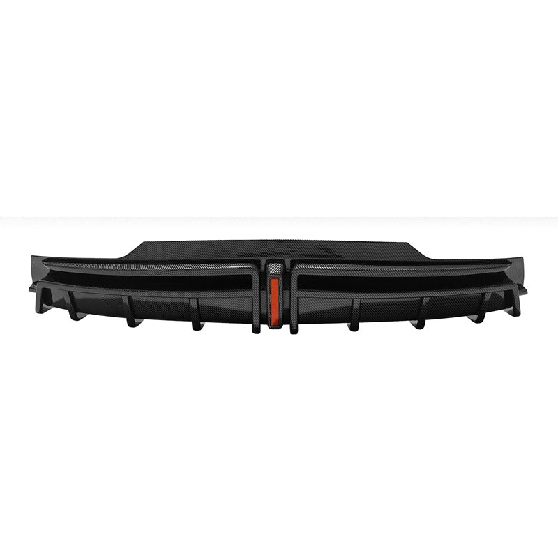 2024-2025 Tesla Model 3 Carbon Fiber Print Rear Lip Diffuser W/LED PP