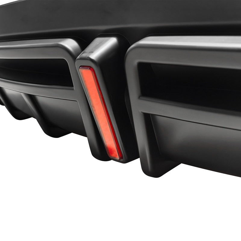 2024-2025 Tesla Model 3 Highland Matte Black Rear Diffuser W/LED PP