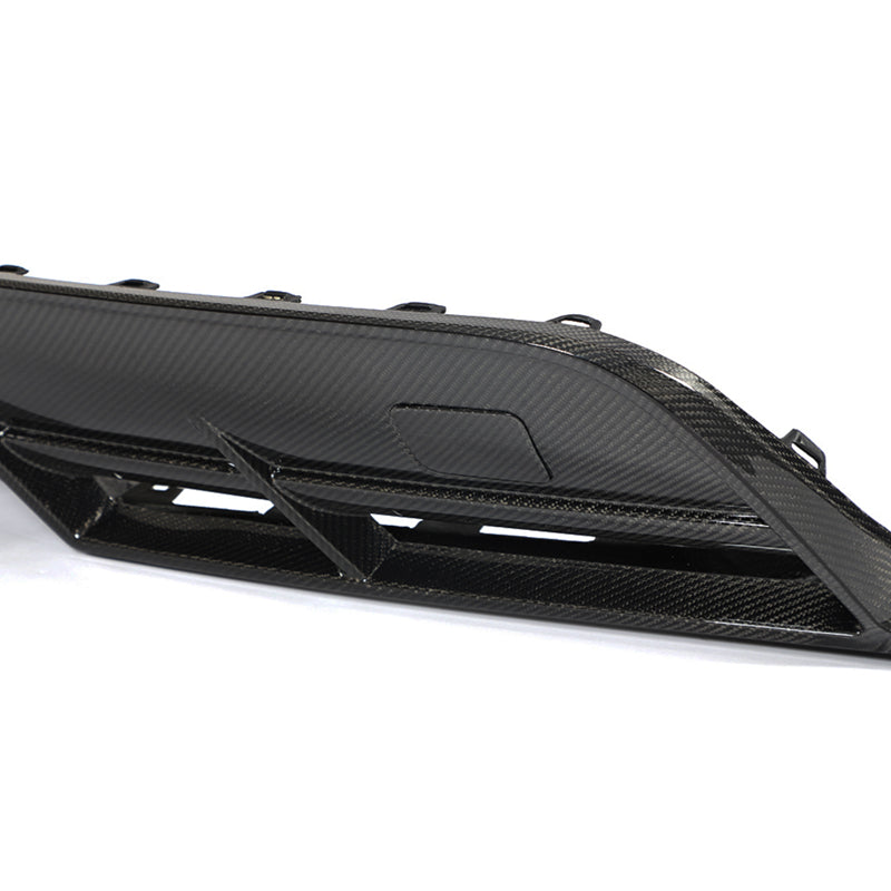 2021-2025 Tesla Model S Gloss Black Revozport Rear Lip Carbon Fiber
