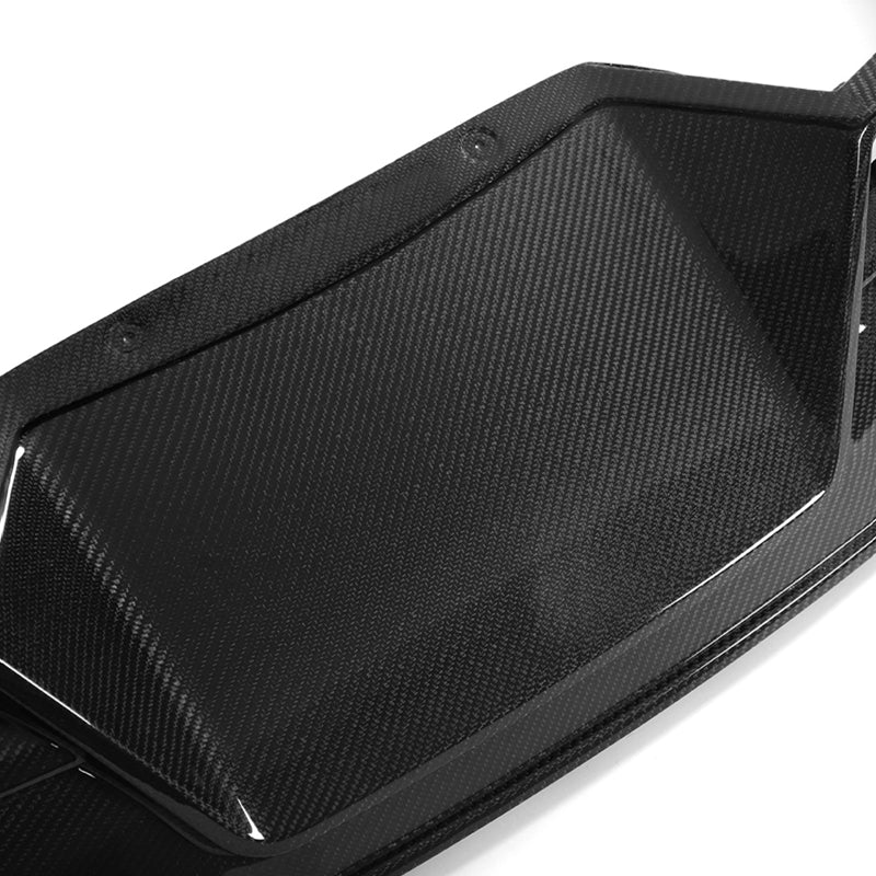 2021-2025 Tesla Model S Gloss Black Revozport Rear Lip Carbon Fiber