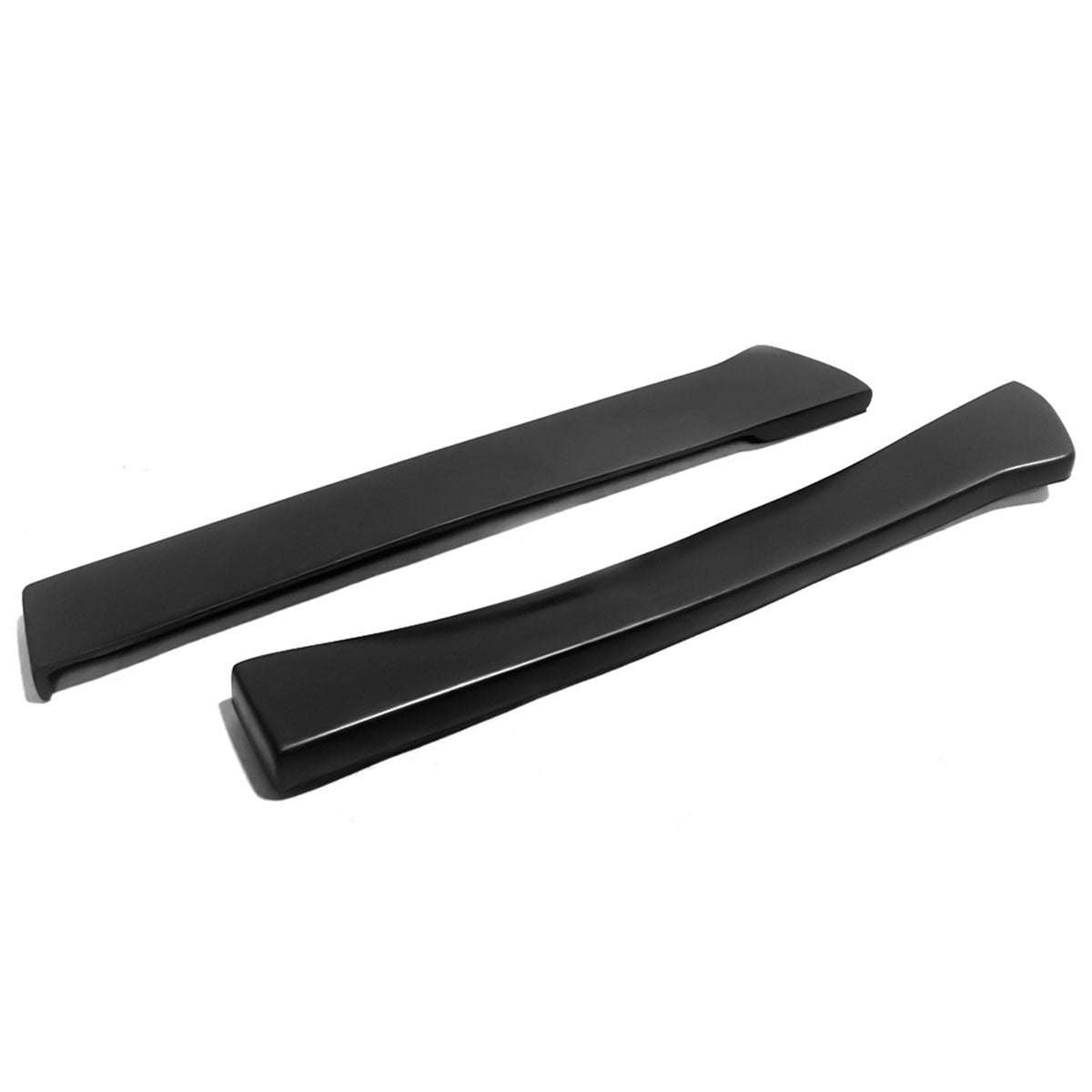 Universal 13" x 2" Rear Lip Side Corner Aprons Canard Caps Black