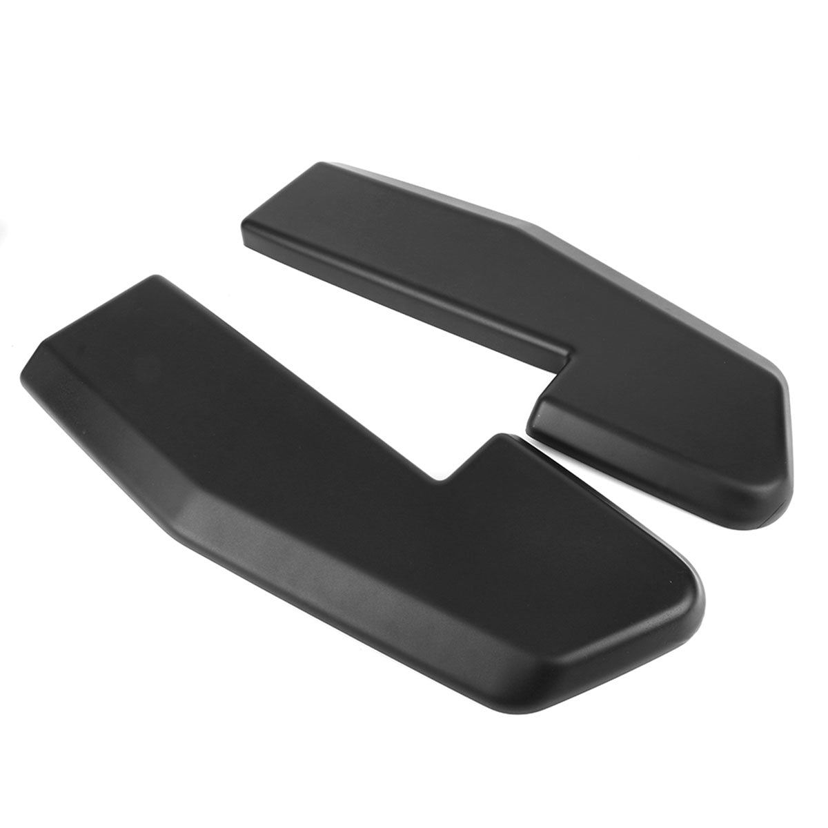 Universal V1 Style Matte Black 2PCS Rear Bumper Lip Splitters Guard PP
