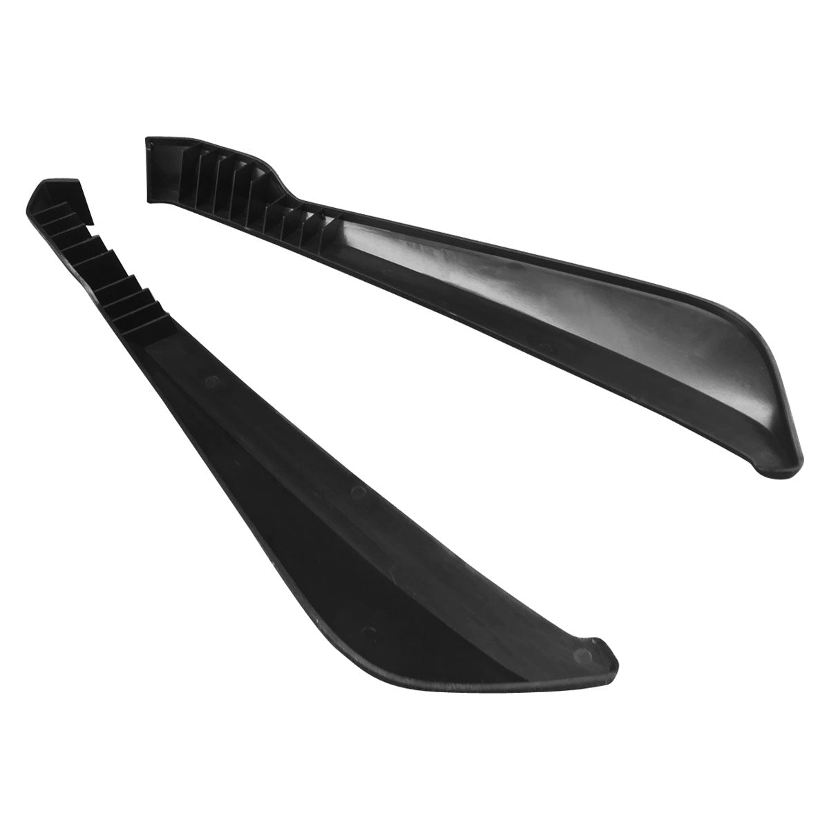 Universal V1 Style Unpainted 2PC Rear Bumper Lip Diffuser Splitters PP