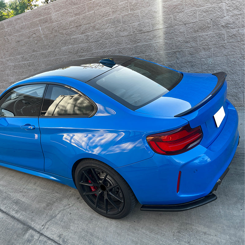 2016-2022 BMW F87 M2 Rear Bumper Lip Aprons Unpainted Black PU