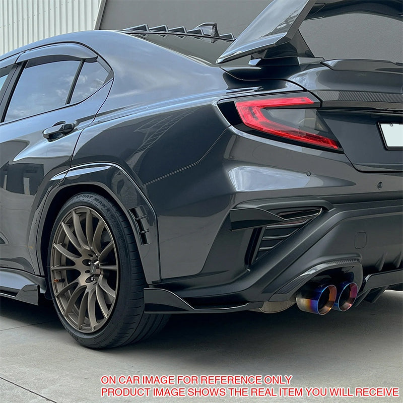 2022-2025Â SubaruÂ WRX D Style Rear Bumper Lip Aprons Matte Black ABS