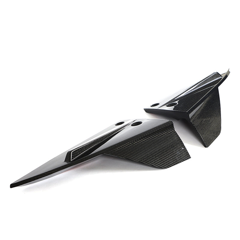 2021-2024 Tesla Model S Gloss Black V Rear Splitter Apron Carbon Fiber