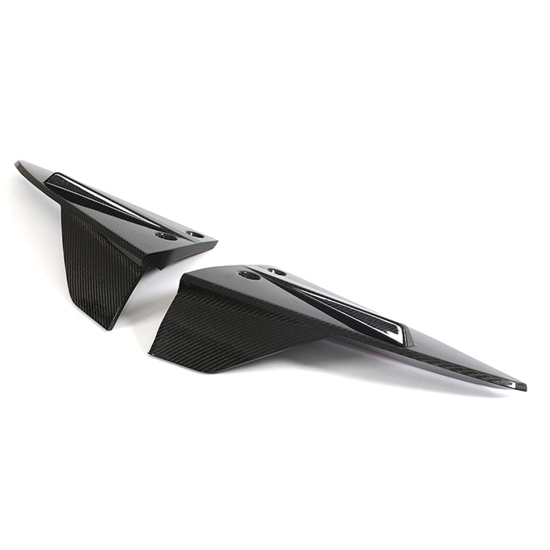 2021-2024 Tesla Model S Gloss Black V Rear Splitter Apron Carbon Fiber