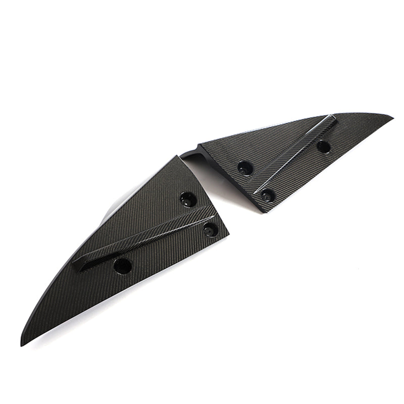 2021-2024 Tesla Model S Gloss Black V Rear Splitter Apron Carbon Fiber