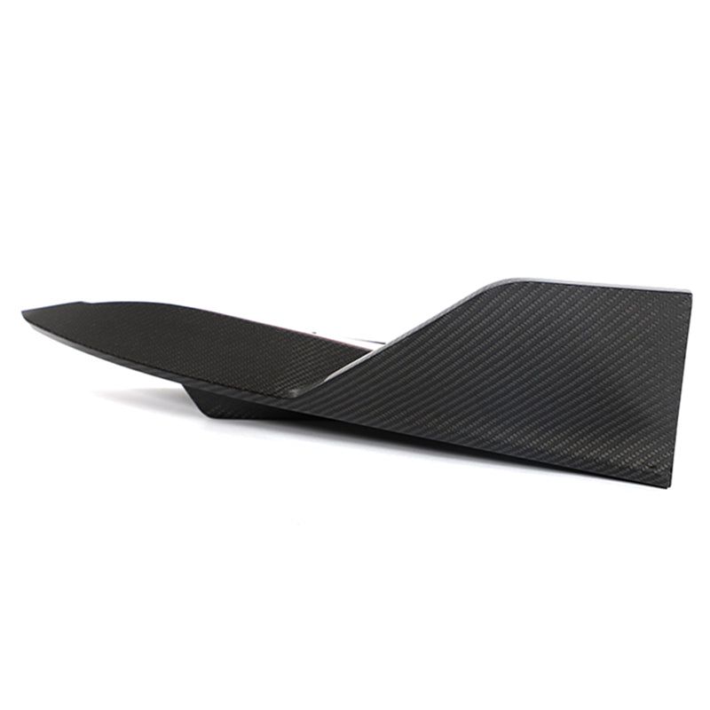 2021-2024 Tesla Model S Gloss Black V Rear Splitter Apron Carbon Fiber