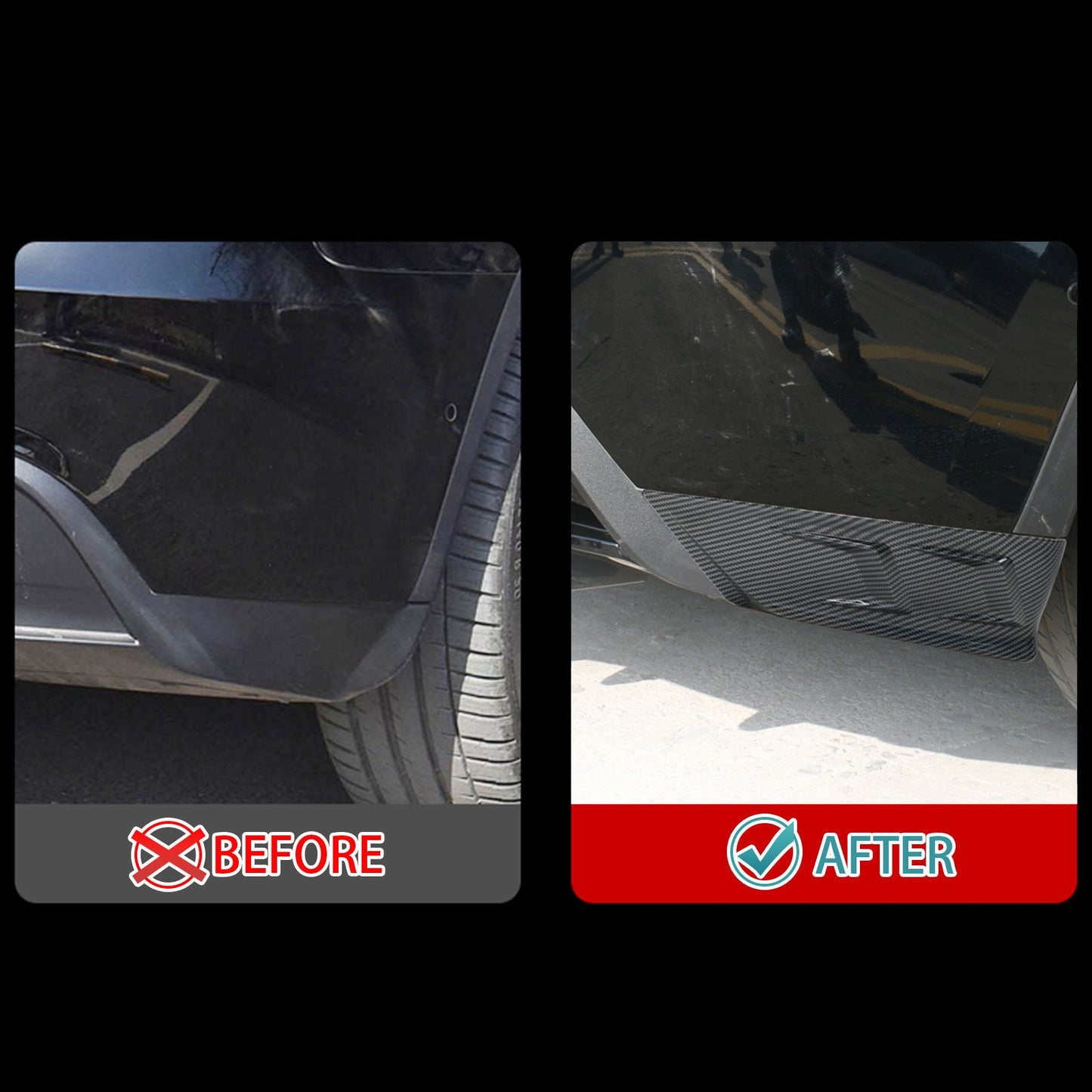 2020-2024 Tesla Model Y All Models Rear Splitter Aprons PP