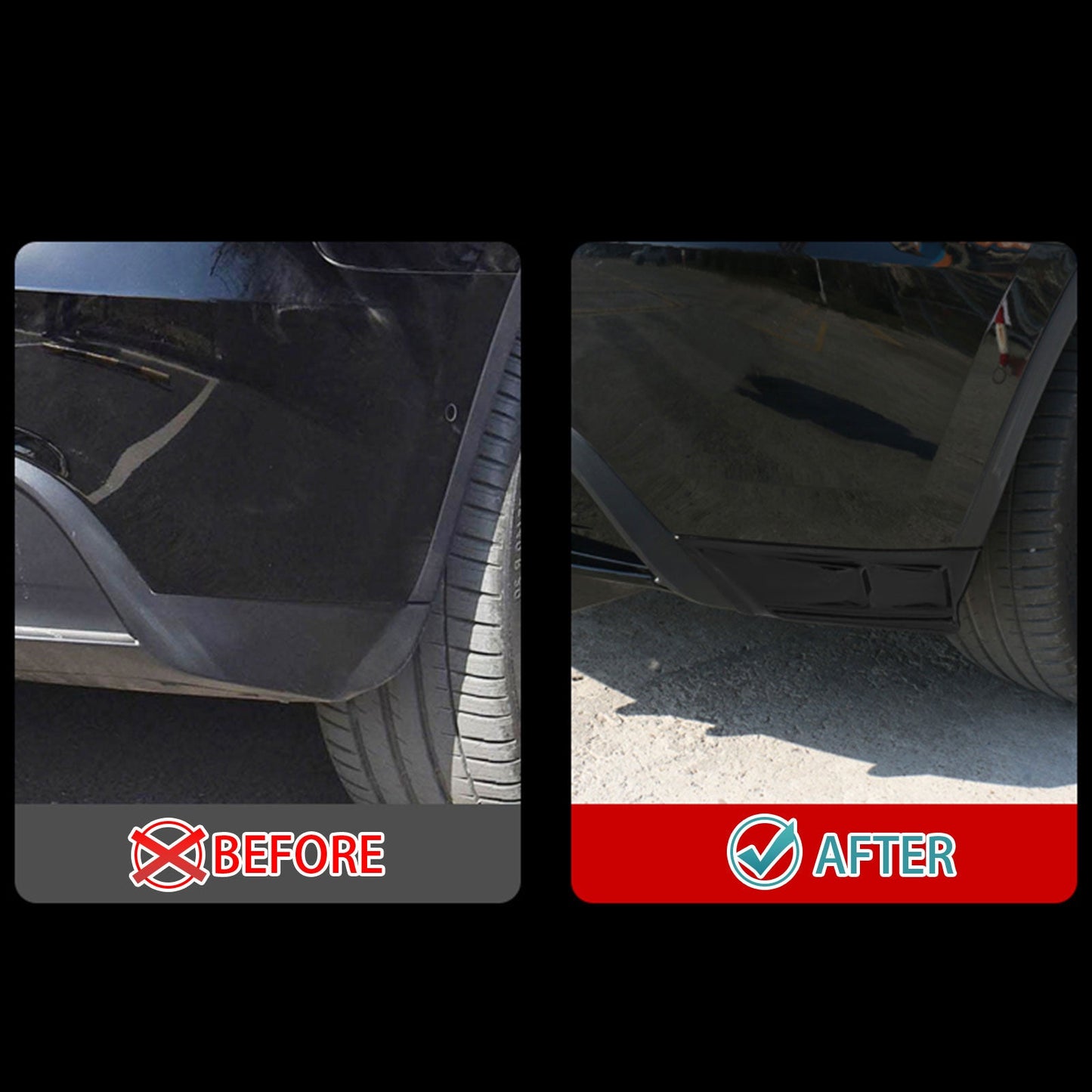 2020-2024 Tesla Model Y All Models Rear Splitter Aprons PP