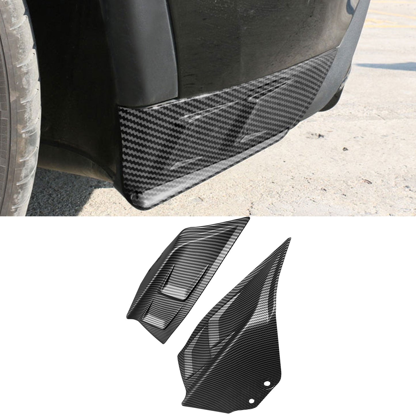 2020-2024 Tesla Model Y All Models Rear Splitter Aprons PP