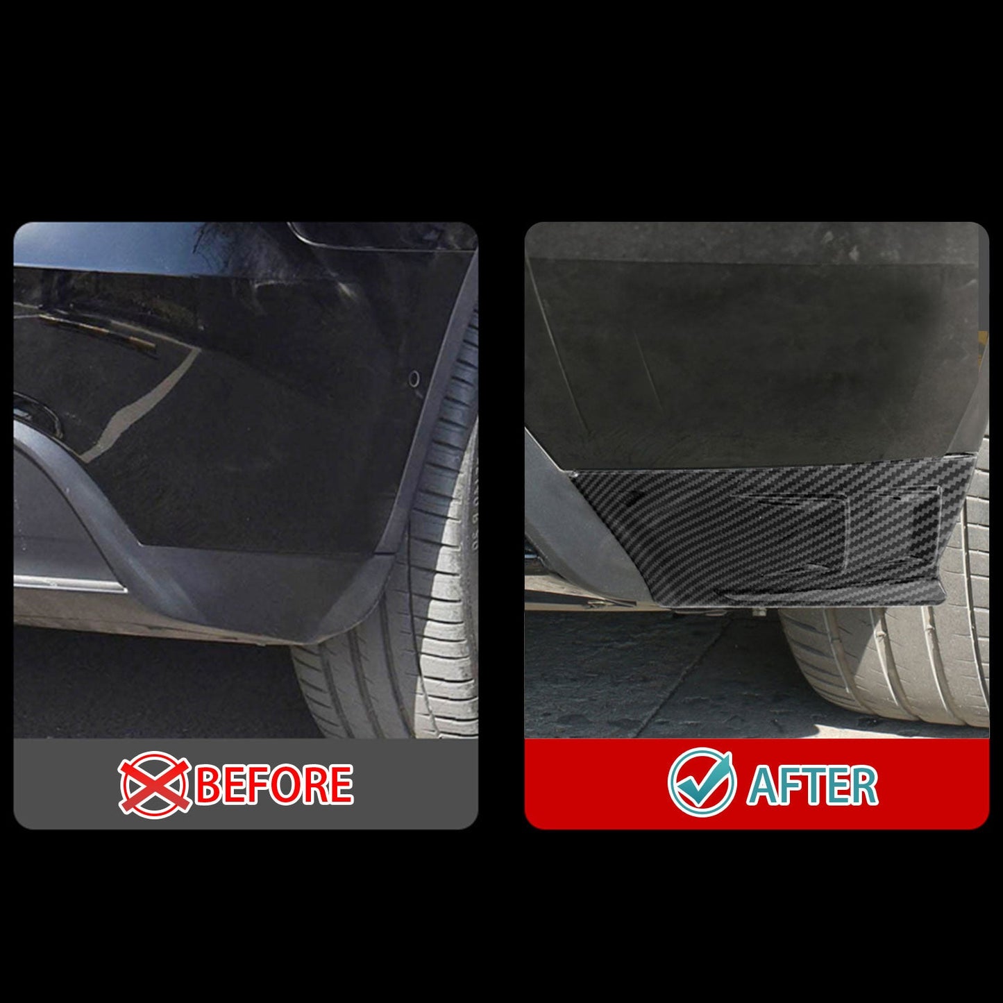 2020-2024 Tesla Model Y All Models Rear Splitter Aprons PP