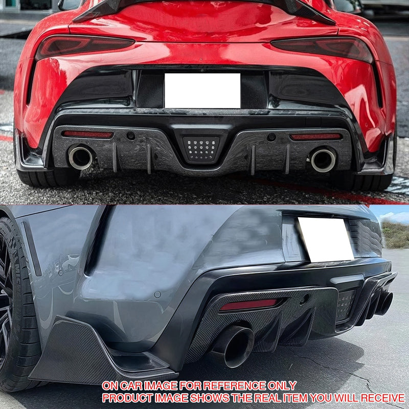 2020-2025 Toyota GR Supra Rear Bumper Splitters AG Carbon Fiber Print