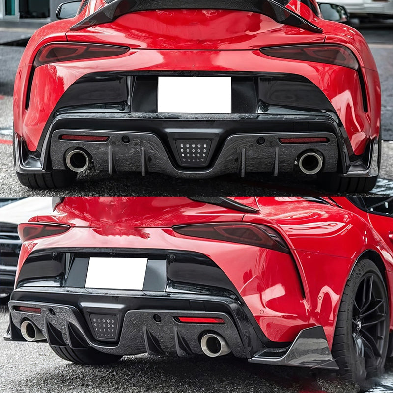 2020-2025 Toyota GR Supra Rear Bumper Splitters AG Matte Black Aprons