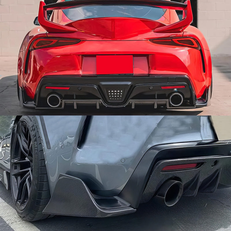 2020-2025 Toyota GR Supra Rear Bumper Splitters AG Matte Black Aprons