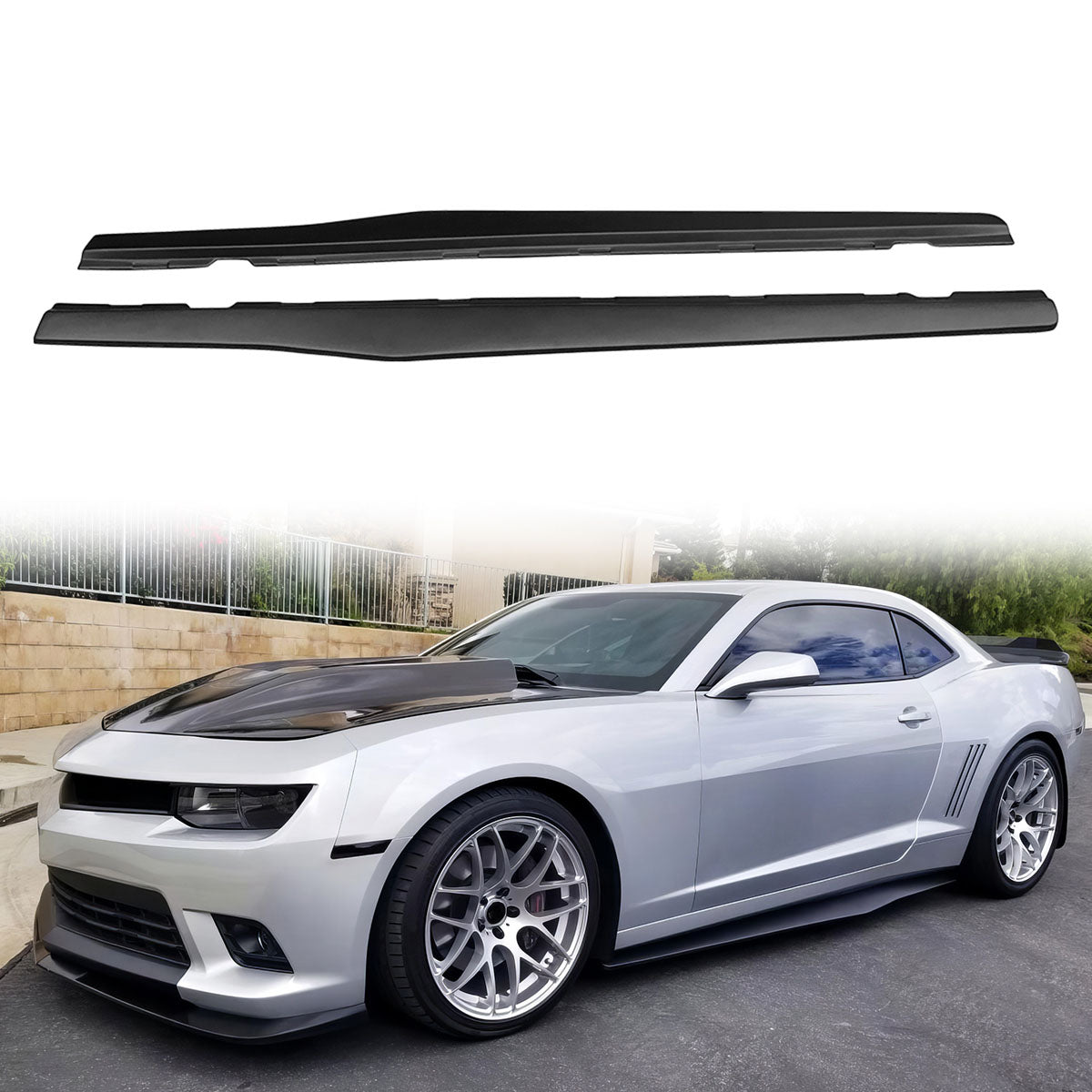 2010-2015 Chevy Camaro Ikon Style Add On Side Skirts Rocker Panel PP