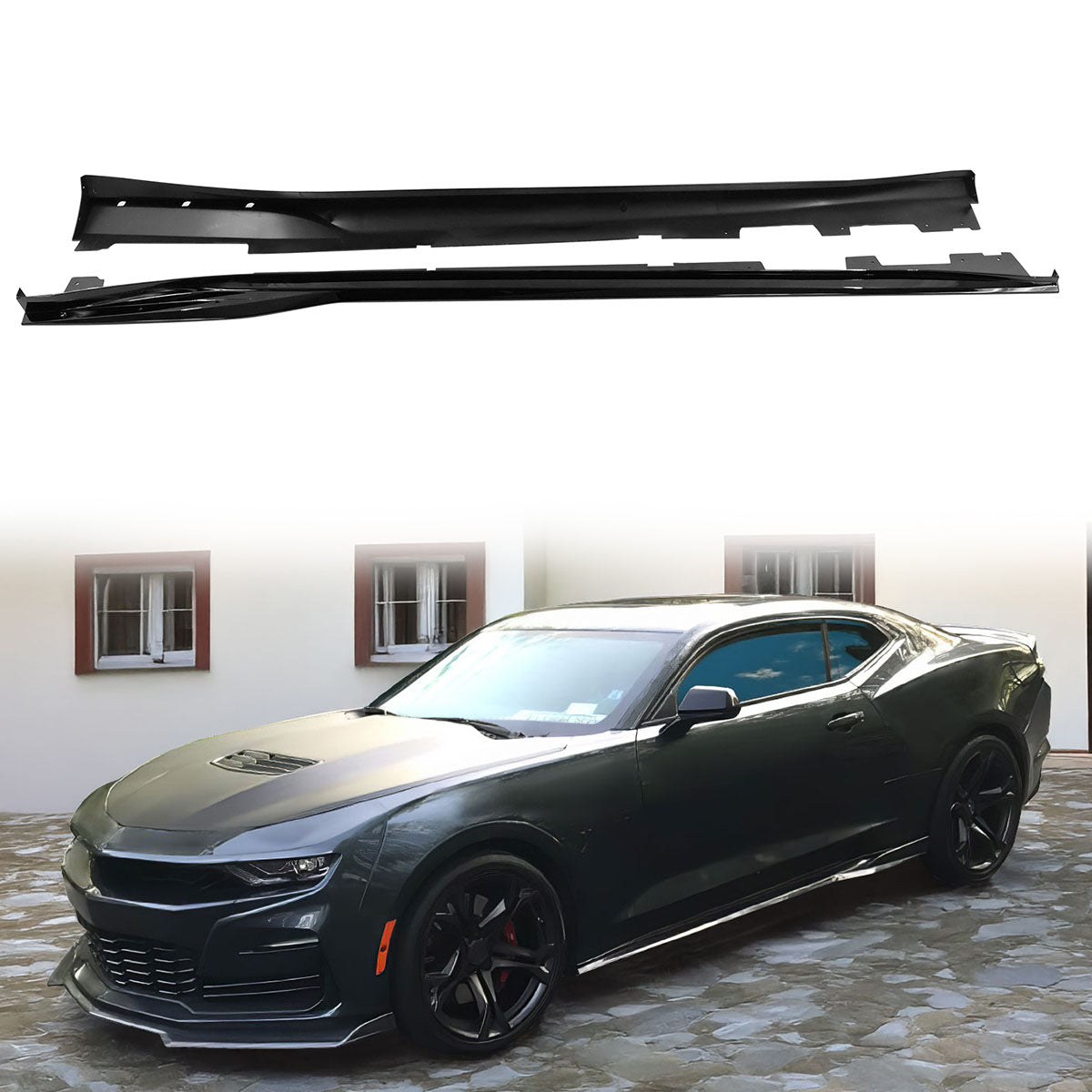 2016-2024 Chevy Camaro Ikon Style Side Skirts Rocker Panel PP