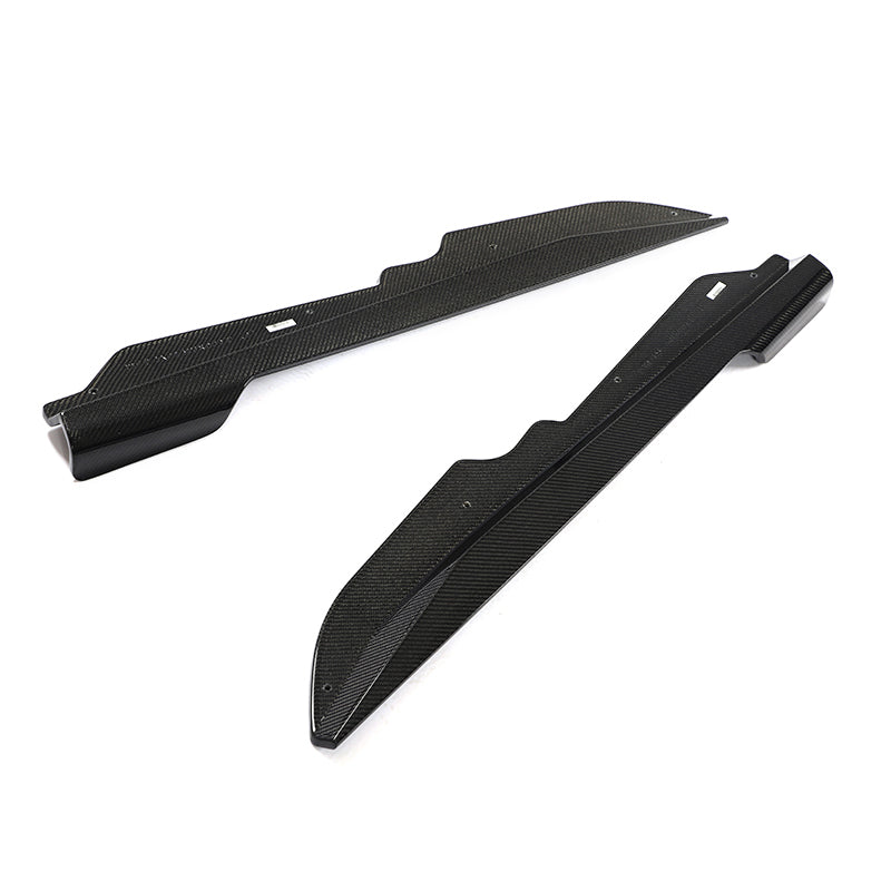 2020-2025 Chevy Corvette C8 IKON Style Carbon Fiber CF Side Skirts 2PC