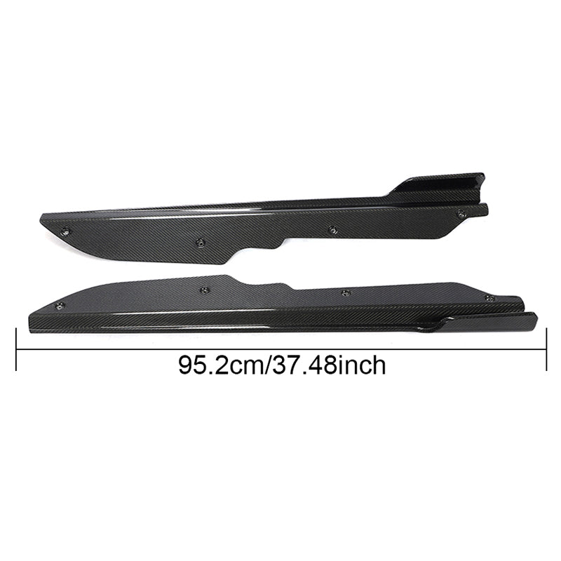 2020-2025 Chevy Corvette C8 IKON Style Carbon Fiber CF Side Skirts 2PC