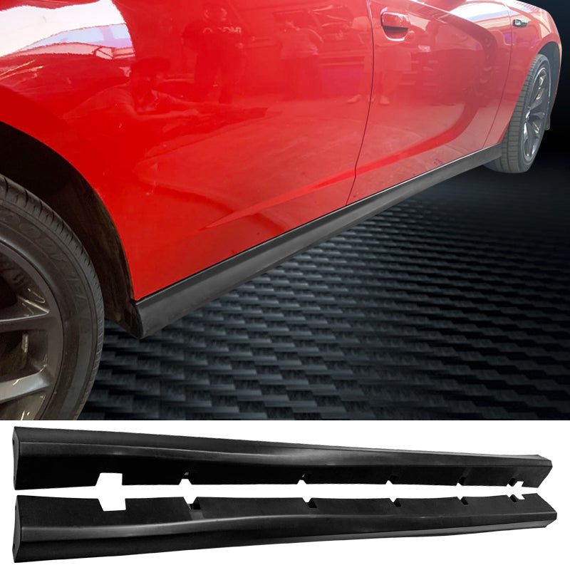 2011-2023 Dodge Charger SRT Style Unpainted Side Skirts Rocker Panels