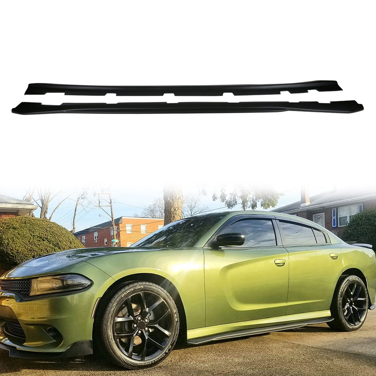 2011-2023 Dodge Charger 2PCS Side Skirts Extension Rocker Panels PP