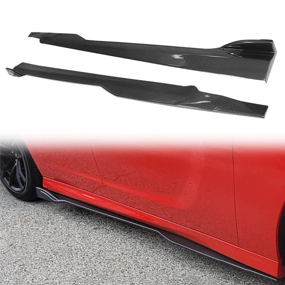 2015-2023 Dodge Charger 86.5" V1 Side Skirts Extension Rocker Panel PP